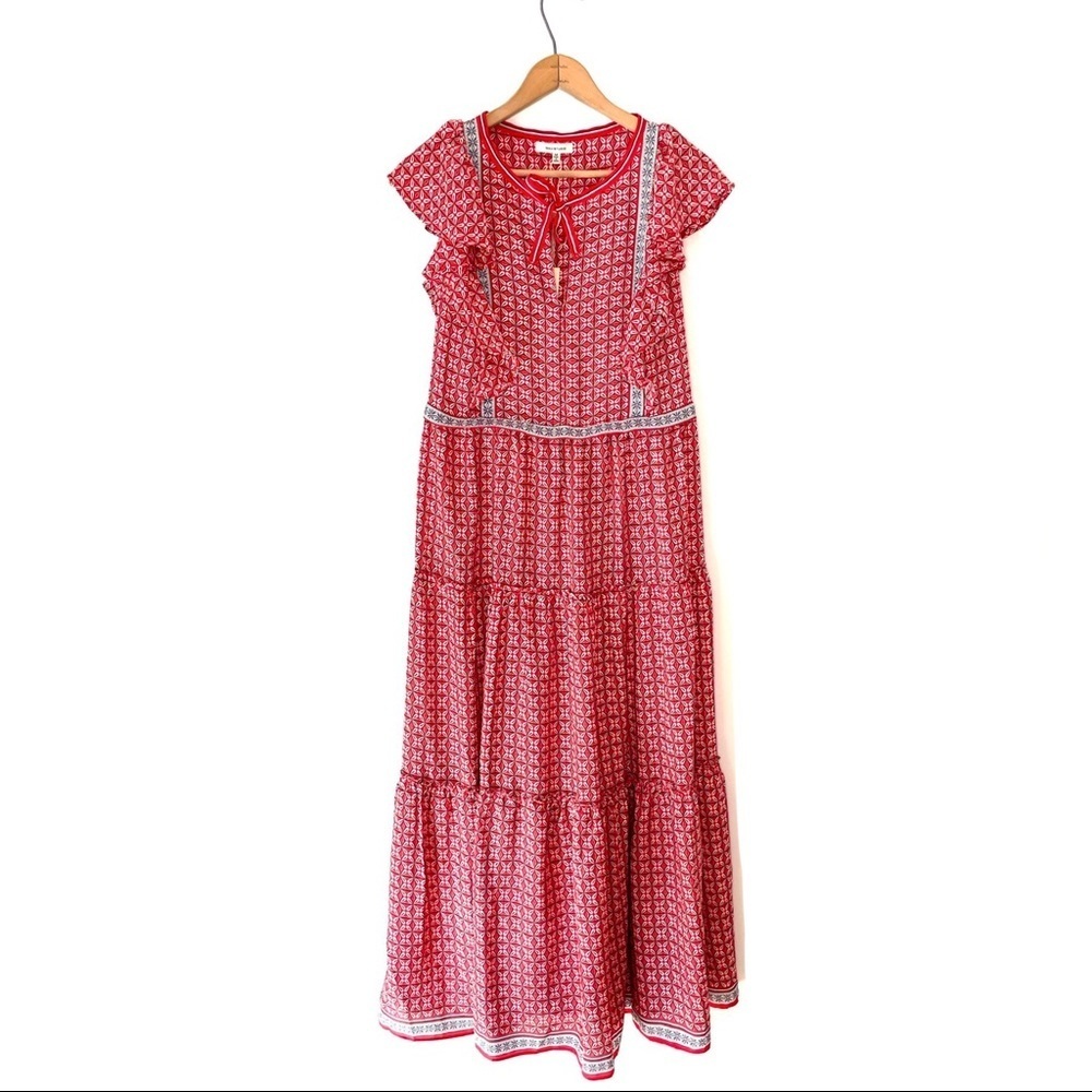 Max Studio | Red Tiered Maxi Dress